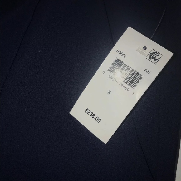 Trina Turk Pants Wide Leg Cropped Dark Indigo Sz 8 - Picture 4 of 5